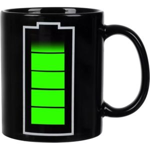 Ruhhy Magic Mug 330ml - Thermosensitieve Batterij - Uniek Keramisch Ontwerp