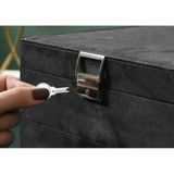 Soulima - Sieradenkoffer - Elegant - Ruim - Stof/Kunststof/Hout/Metaal