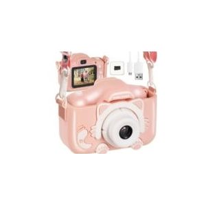 Kruzzel Digitale Kindercamera - Inclusief 32 GB SD Kaart - Roze, Full HD