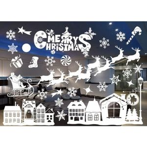 Kerst Raamstickers Set - Kerst stickers - Raamfolie - Raamstickers kerst - Kerstversiering - Kerststickers - Kerstraamstickers - Raamdecoratie kerst - Feestdagen - sneeuwvlokken - 66 cm