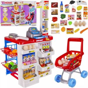 Ruhhy Kruzzel Toy Supermarket - Complete Speelset met Winkelwagen en Accessoires - Educatief Speelgoed