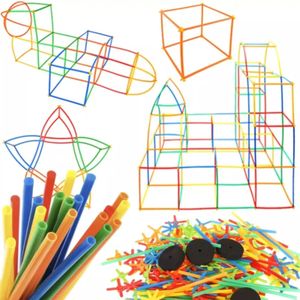 Ruhhy Blokken Rietjes Set - 238 Creatieve Onderdelen voor Kinderen
