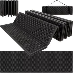 Outtec Ultralichte isomat, opvouwbare toeristenmat met 2 compressieriemen, EVA-schuim, tentmat, slaapmat, camping, survival, outdoor, kleine verpakkingsmaat, campingonderlegger (mint), 180 x 50 x 0,6