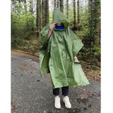 Trizand Regenponcho – Groene Waterdichte Poncho – Unisex en Duurzaam