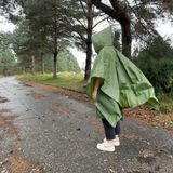 Trizand Regenponcho – Groene Waterdichte Poncho – Unisex en Duurzaam