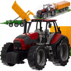 Kruzzel Boerderij Speelgoed - Realistische Tractor met Kantelbare Aanhanger