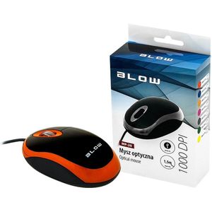 Optische, bedrade muis WIRED MP-20 BLOW USB 100DPI oranje