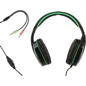 BLOW Gaming Headset - 3.5mm Jack - Microfoon - 2.4m Kabel - Over-Ear - Groen/Zwart