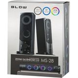 Blow - 2 in 1 Bluetooth-luidspreker - Set van 2 pc-speakers - RGB LED-verlichting