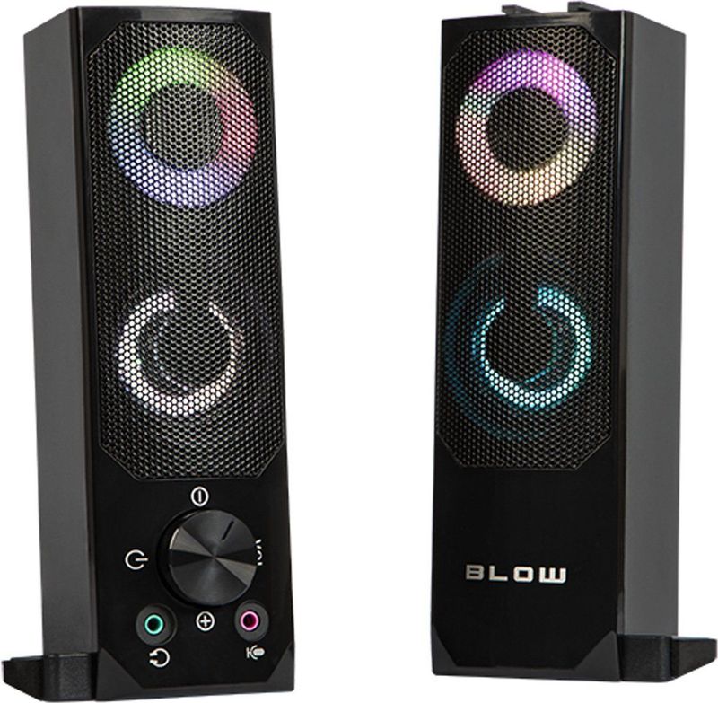 Blow - 2 in 1 Bluetooth-luidspreker - Set van 2 pc-speakers - RGB LED-verlichting