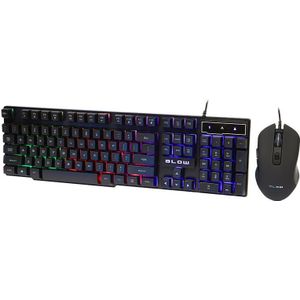 BLOW TAMER Gaming Set - RGB Toetsenbord + RGB Gaming Muis - USB - QWERTY - 2-in-1 Game Bundle