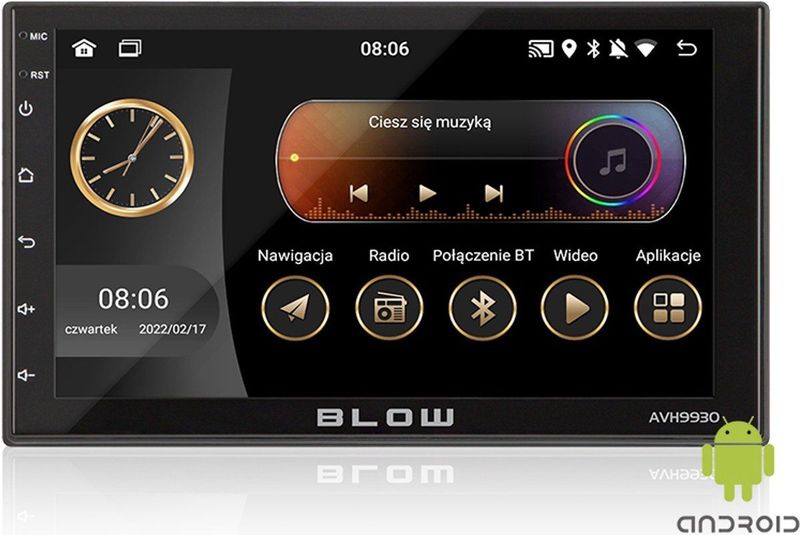 BLOW - AVH-9930 - CarPlay Scherm - Android 12 - GPS - WiFi - Bluetooth - Touchscreen