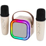 Blow - Karaoke RGB - Bluetooth Speaker - Wit - Oplaadbare Batterij - 2u