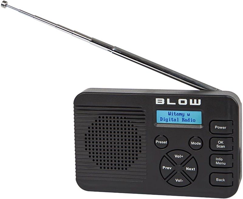 BLOW RK4 - Draagbare Radio - DAB+/FM - Bluetooth - Ingebouwde Accu - LCD Scherm