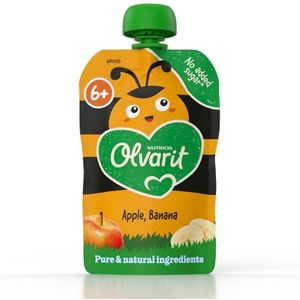 Olvarit | Knijpzakje Babyvoeding Vanaf 6 Maanden Appel Banaan 100