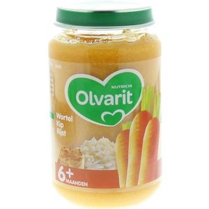 Olvarit - Wortel Kip Rijst - Groentehapje - 6m+ - Vrij van Gluten en Koemelkeiwit