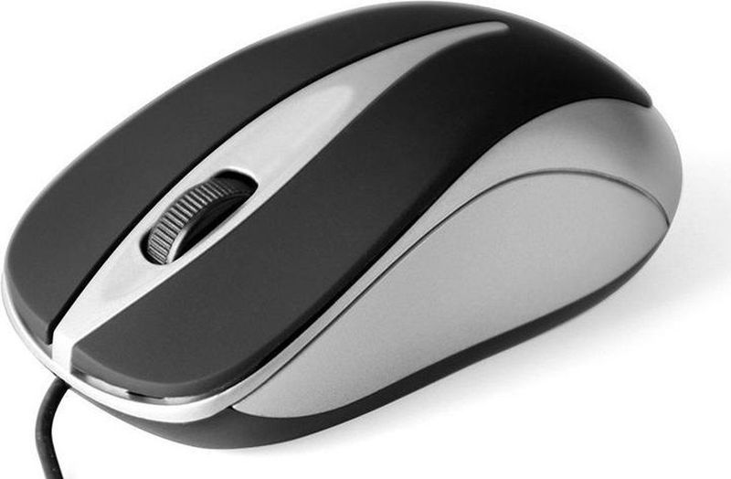 Media-Tech - Plano - Muis - Zilver - Optische Sensor - Ergonomisch Ontwerp