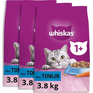 Whiskas Kattenbrokken - Adult 1+ - Tonijn - zak 3x3.8 kg