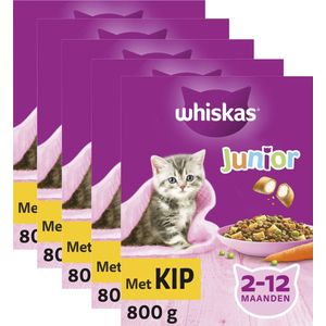 Whiskas Kattenbrokken - Junior - Kip - doos 5x800g