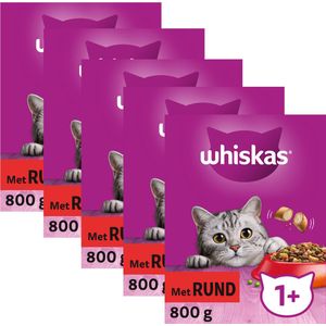 Whiskas Kattenbrokken - Adult 1+ - Adult - Rund - doos 5x800g