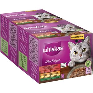 Whiskas - 1+ Maaltijdzakjes - Natvoer - Verschillende Smaken - 96 x 85 g
