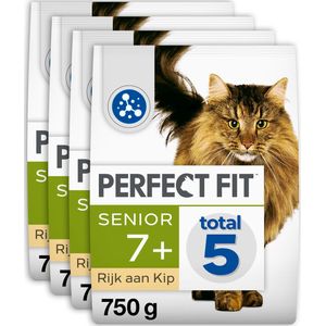 Perfect Fit - Senior - Kattenbrokken - Kip - 4x750g