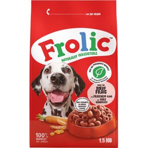 Frolic met rund hondenvoer