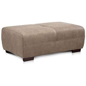 Cavadore kruk Mavericco/XXL sofa-kruk in lederlook/industriële stijl/passend bij grote bank en hoekbank Mavericco / 108 x 71 x 41 cm (B x H x D) / microvezel