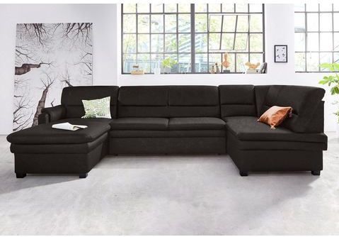 sit&more Wohnlandschaft »Pisa U-Form«, mit Federkern, wahlweise mit Bettfunktion