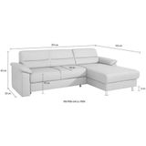 sit&more Hoekbank Ascara L-vorm inclusief boxspring/binnenveringsinterieur, naar keuze met slaapfunctie