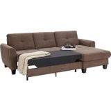 sit&more Ecksofa "Varese L-Form", mit Federkern, wahlweise mit Bettfunktion und Stauraum