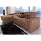 sit&more Ecksofa "Ascara L-Form", inklusive Boxspring/Federkern-Polsterung, wahlweise mit Bettfunktion