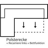 sit&more Hoekbank Ascara inclusief boxspring/binnenveringsinterieur, naar keuze met slaapfunctie