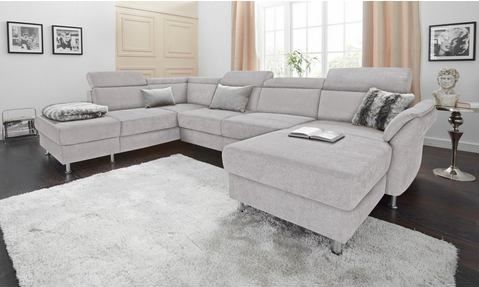 sit&more Wohnlandschaft »Avignon U-Form«, wahlweise mit Bettfunktion und Stauraum, inklusive Kopfteilverstellung