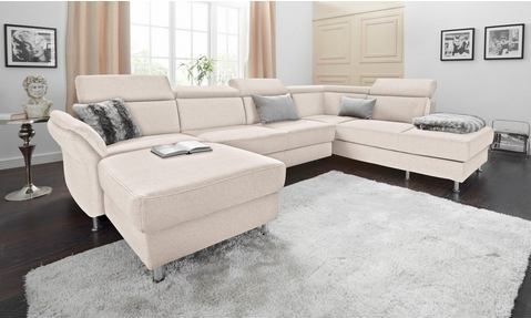 sit&more Wohnlandschaft "Avignon U-Form", wahlweise mit Bettfunktion und Stauraum, inklusive Kopfteilverstellung