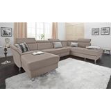 sit&more Wohnlandschaft "Avignon U-Form", wahlweise mit Bettfunktion und Stauraum, inklusive Kopfteilverstellung