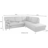 sit&more Ecksofa "Belfort L-Form", wahlweise mit Vorziehsitz und Bettkasten