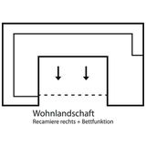 sit&more Wohnlandschaft "Ascara U-Form", inklusive Boxspring/Federkern-Polsterung, wahlweise mit Bettfunktion