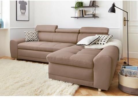 sit&more Ecksofa "Riva L-Form", inklusive Kopteilverstellung, wahlweise mit Bettfunktion