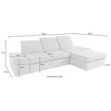 sit&more Ecksofa "Stardust L-Form", wahlweise mit Bettfunktion und Bettkasten