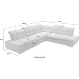 sit&more Ecksofa "Pale L-Form", inklusive Kopfteilverstellung, wahlweise mit Bettfunktion