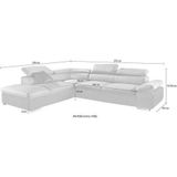 sit&more Ecksofa Alcudia L-Form, mit Armteilverstellung, optional Kopfteilverstellung und Bettfunktion