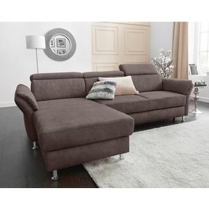 sit&more Ecksofa »Avignon L-Form«, Kopfteilverstellung, wahlweise mit Bettfunktion und Bettkasten