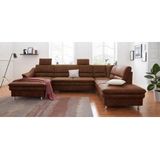 sit&more Wohnlandschaft "Cardoso U-Form", mit Federkern und Kopfstützen, mit Bettfunktion und Relaxfunktion