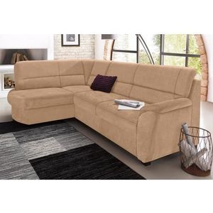 sit&more Ecksofa »Pandora L-Form«, wahlweise mit Bettfunktion und Bettkasten