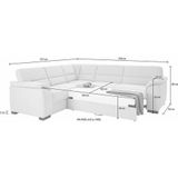 sit&more Ecksofa »Montego L-Form«, wahlweise mit Bettfunktion und Schubkasten