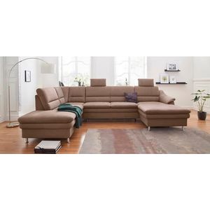sit&more Wohnlandschaft »Cardoso U-Form«, mit Federkern und Kopfstützen, mit Bettfunktion und Relaxfunktion
