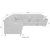 sit&more Ecksofa "Salsa L-Form", mit Federkern, wahlweise mit Bettfunktion