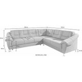 sit&more Ecksofa »Salsa L-Form«, mit Federkern, wahlweise mit Bettfunktion