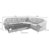 sit&more Ecksofa »Salsa L-Form«, mit Federkern, wahlweise mit Bettfunktion